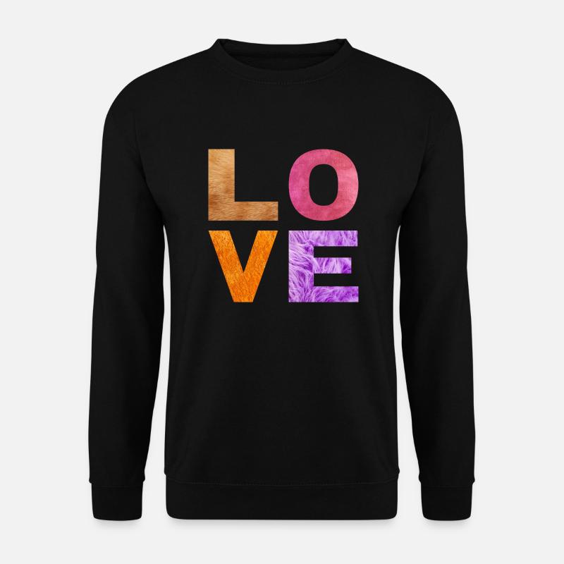 L O V E - Unisex Pullover - Schwarz
