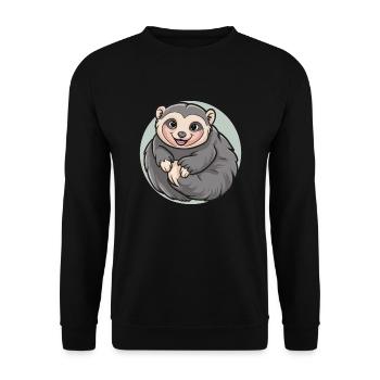 Langsame Loris - Unisex Pullover - Schwarz - Vorne - Alina (178cm) & Michal (187cm)