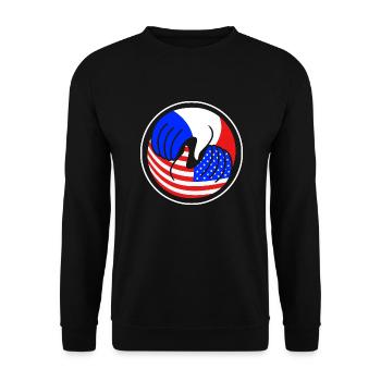 Frankreich - Unisex Pullover - Schwarz - Vorne - Alina (178cm) & Michal (187cm)