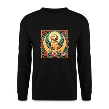 Golden retriever - Sweat-shirt Unisexe - noir - Devant - Alina (178cm) & Michal (187cm)