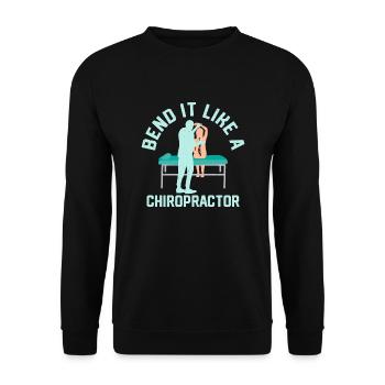 Pliez-le comme un chiropraticien physiothérapeute Chi - Sweat-shirt Unisexe - noir - Devant - Alina (178cm) & Michal (187cm)