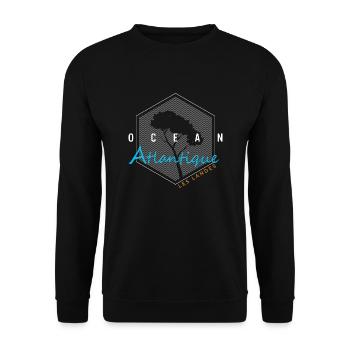 011s OCEAN - Sweat-shirt Unisexe - noir - Devant - Alina (178cm) & Michal (187cm)