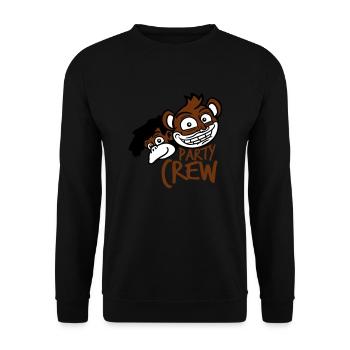 Monkey Party Crew Monkeys Celebrate Team Friends Saying - Unisex Sweatshirt - black - Front - Alina (178cm) & Michal (187cm)