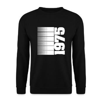 1975 - Unisex Pullover - Schwarz - Vorne - Alina (178cm) & Michal (187cm)
