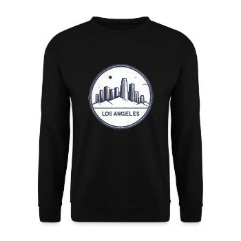 Los Angeles Kalifornien USA Geschenk Geschenkidee - Unisex Pullover - Schwarz - Vorne - Alina (178cm) & Michal (187cm)