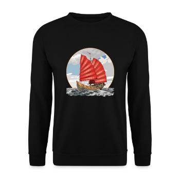 Ship - Unisex Sweatshirt - black - Front - Alina (178cm) & Michal (187cm)