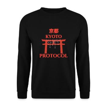KYOTO PROTOCOL - Unisex Sweatshirt - black - Front - Alina (178cm) & Michal (187cm)