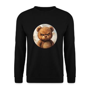 Grim Teddy : Plus qu’une simple peluche - Sweat-shirt Unisexe - noir - Devant - Alina (178cm) & Michal (187cm)