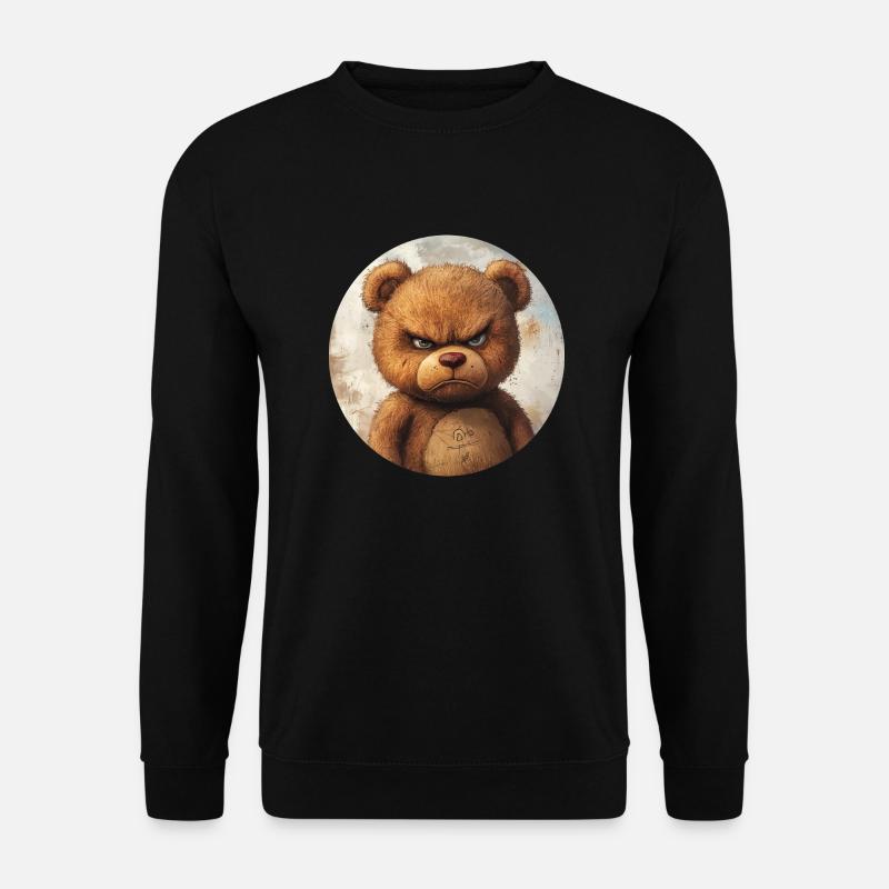 Grimmiger Teddy: Mehr als nur Plüsch - Unisex Pullover - Schwarz