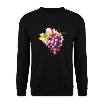 Grapes - Unisex Sweatshirt - black - Front - Alina (178cm) & Michal (187cm)