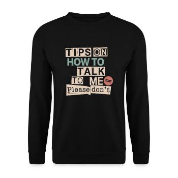 Silent and introverted - Unisex Sweatshirt - black - Front - Alina (178cm) & Michal (187cm)