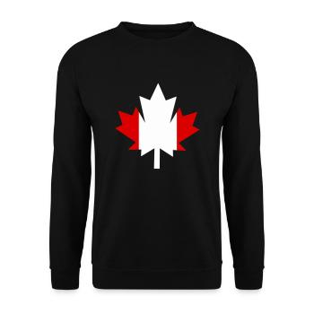 Canada Canada Feuille d’érable - Sweat-shirt Unisexe - noir - Devant - Alina (178cm) & Michal (187cm)