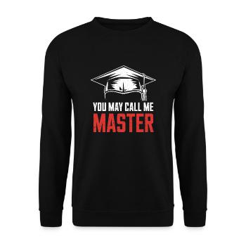 Design humoristique pour les diplômés de la maîtrise - Sweat-shirt Unisexe - noir - Devant - Alina (178cm) & Michal (187cm)