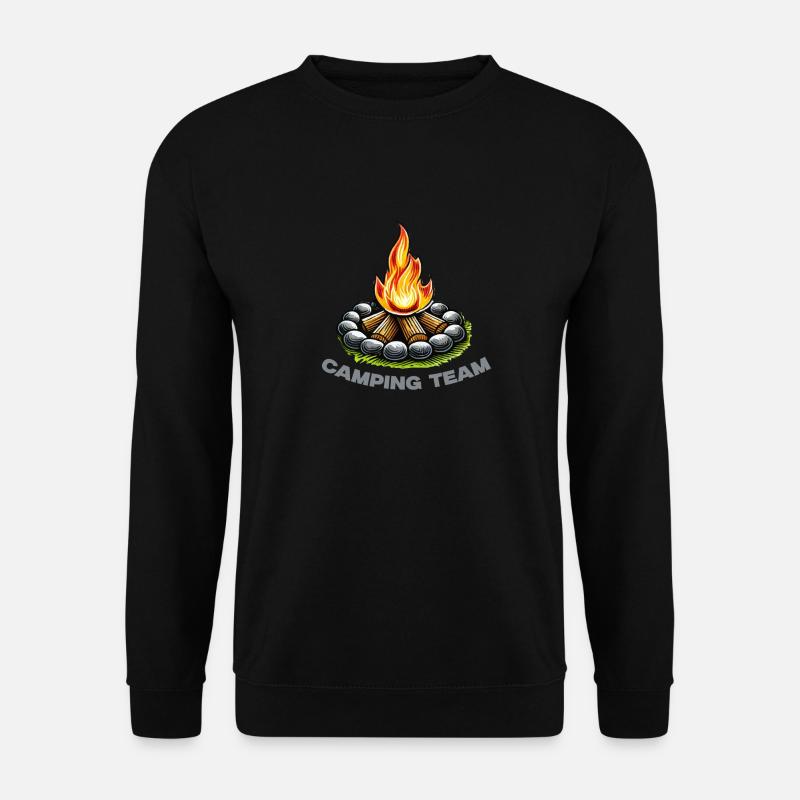 lagerfeuer camping team - Unisex Pullover - Schwarz