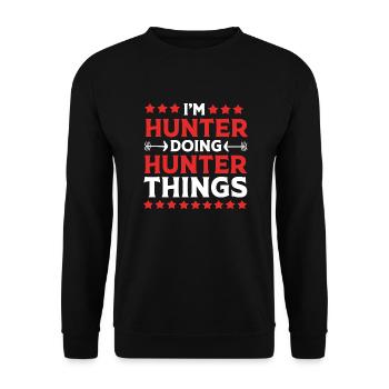 Chasse au chasseur - Sweat-shirt Unisexe - noir - Devant - Alina (178cm) & Michal (187cm)
