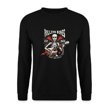 Rouler les os - Sweat-shirt Unisexe - noir - Devant - Alina (178cm) & Michal (187cm)