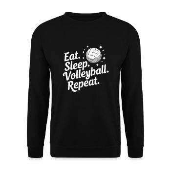 Joueurs de volley-ball Joueurs de beach-volley - Sweat-shirt Unisexe - noir - Devant - Alina (178cm) & Michal (187cm)