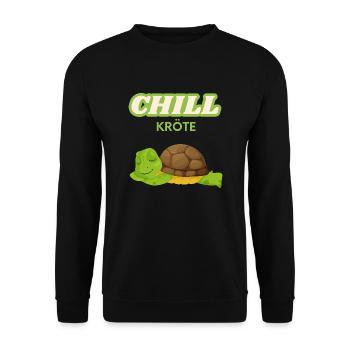Chill toad for chiller - Unisex Sweatshirt - black - Front - Alina (178cm) & Michal (187cm)