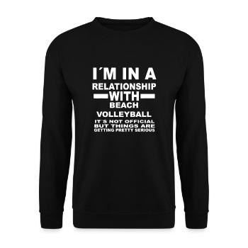 Relationship With Beach Volleyball - Unisex Sweatshirt - black - Front - Alina (178cm) & Michal (187cm)