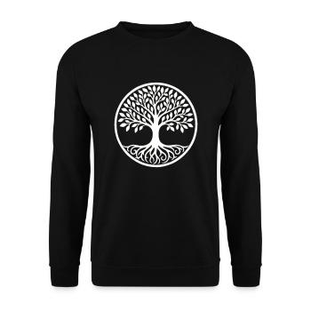 baum des lebens - Unisex Pullover - Schwarz - Vorne - Alina (178cm) & Michal (187cm)
