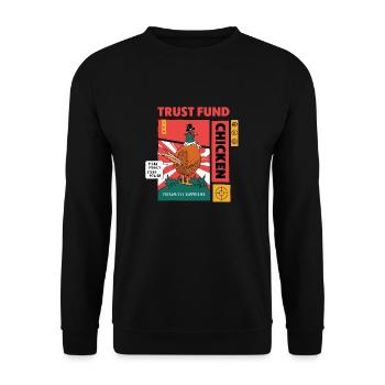 Pheasant - Trust Fund Chicken - Unisex Sweatshirt - black - Front - Alina (178cm) & Michal (187cm)