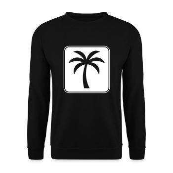 Palm Tree Icon Summer - Unisex Sweatshirt - black - Front - Alina (178cm) & Michal (187cm)