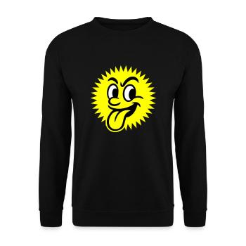 Soleil Été Visage - Sweat-shirt Unisexe - noir - Devant - Alina (178cm) & Michal (187cm)