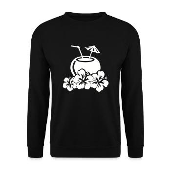 cocktail hibiskus - Unisex Pullover - Schwarz - Vorne - Alina (178cm) & Michal (187cm)