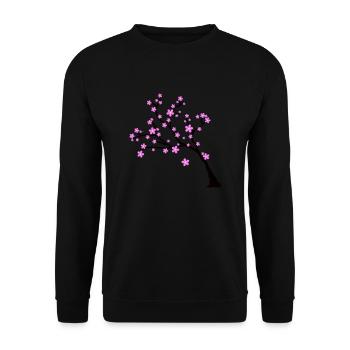 arbre de fleurs - Sweat-shirt Unisexe - noir - Devant - Alina (178cm) & Michal (187cm)