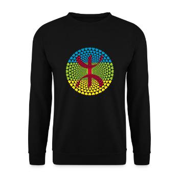 Berbère Maroc Maroc de Amazigh Tamazight - Sweat-shirt Unisexe - noir - Devant - Alina (178cm) & Michal (187cm)