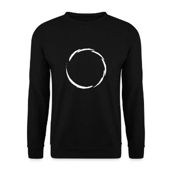 Kreis Symbol Weiß - Unisex Pullover - Schwarz - Vorne - Alina (178cm) & Michal (187cm)