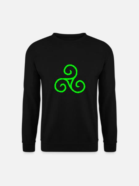 Keltisches Symbol Triskele Dreierspirale - Unisex Pullover - Schwarz