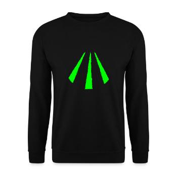Symbole celtique Awen vert - Sweat-shirt Unisexe - noir - Devant - Alina (178cm) & Michal (187cm)