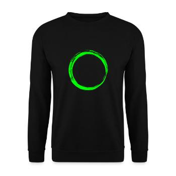 Circle Icon Design Green - Unisex Sweatshirt - black - Front - Alina (178cm) & Michal (187cm)