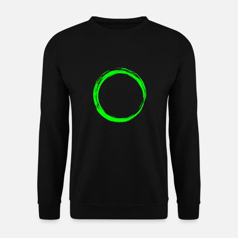 Circle Icon Design Green - Unisex Sweatshirt - black
