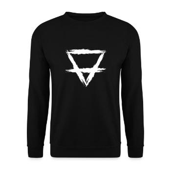 Element Symbol Erde weiß Vektor Bürste - Unisex Pullover - Schwarz - Vorne - Alina (178cm) & Michal (187cm)