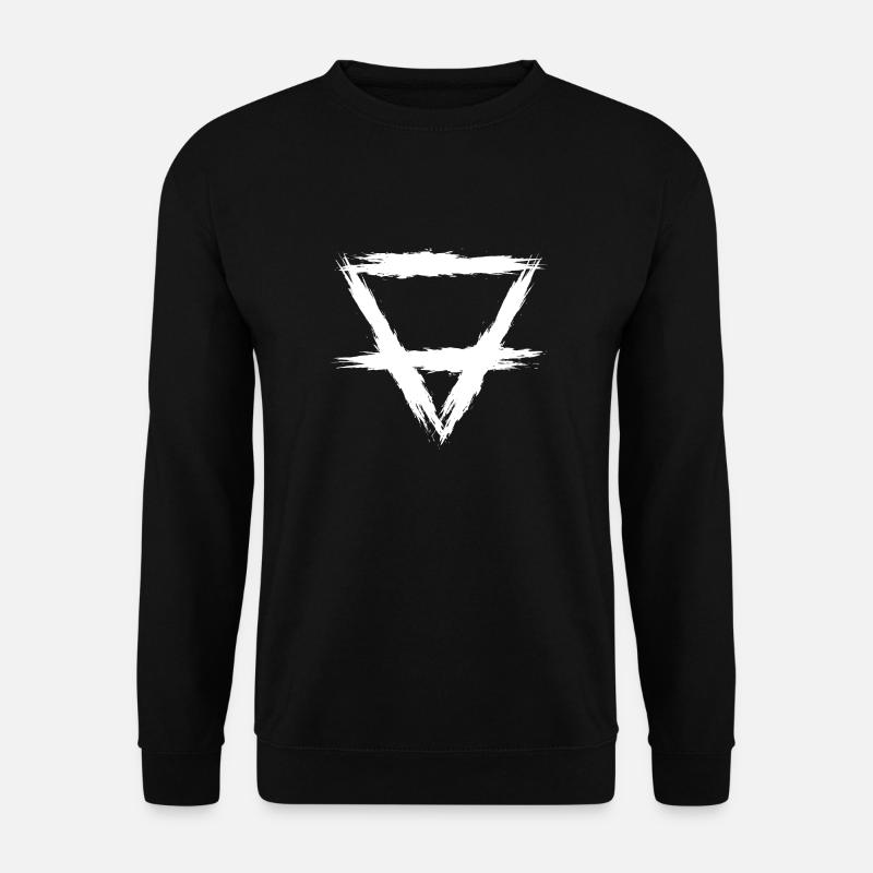 Element Symbol Erde weiß Vektor Bürste - Unisex Pullover - Schwarz