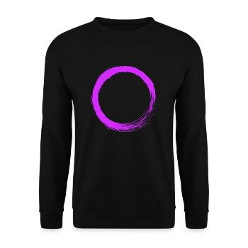 Kreis Lila Vektor - Unisex Pullover - Schwarz - Vorne - Alina (178cm) & Michal (187cm)