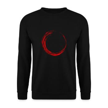 Kreis Design Style Neu Rot - Unisex Pullover - Schwarz - Vorne - Alina (178cm) & Michal (187cm)