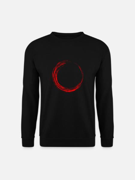Circle Design Style New Red - Unisex Sweatshirt - black