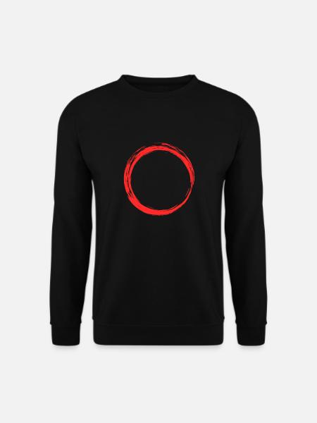 Circle Icon Design Red - Unisex Sweatshirt - black