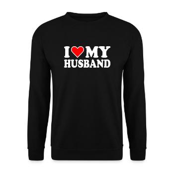 I love my husband - Unisex Sweatshirt - black - Front - Alina (178cm) & Michal (187cm)
