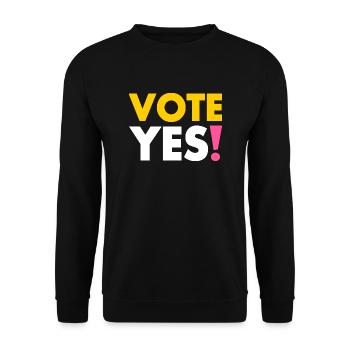 Vote yes - Unisex Sweatshirt - black - Front - Alina (178cm) & Michal (187cm)