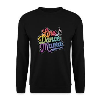 Mama tanzt Line Dance Line Dancing Mom - Unisex Sweatshirt - black - Front - Alina (178cm) & Michal (187cm)