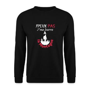J'peux pas, j'me barre à la montagne - Sweat-shirt Unisexe - noir - Devant - Alina (178cm) & Michal (187cm)