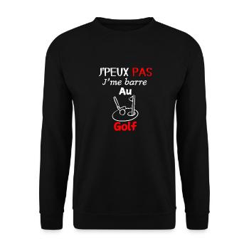 Passion Golf – I'm Out for Golf - Unisex Sweatshirt - black - Front - Alina (178cm) & Michal (187cm)
