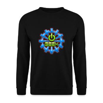 geek - Sweat-shirt Unisexe - noir - Devant - Alina (178cm) & Michal (187cm)