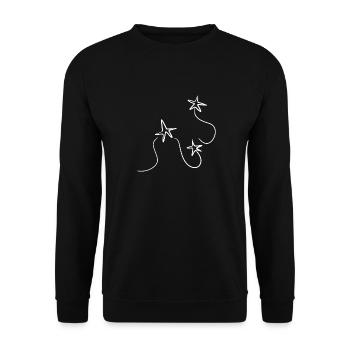 star star - Unisex Sweatshirt - black - Front - Alina (178cm) & Michal (187cm)