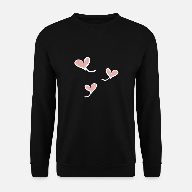 three hearts - Unisex Sweatshirt - black