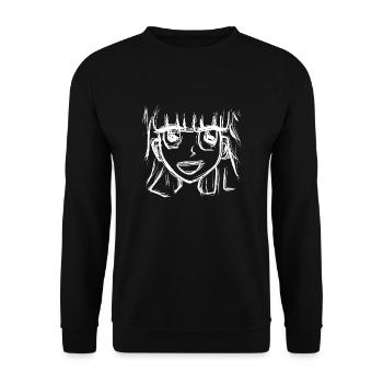 Anime Manga - Unisex Pullover - Schwarz - Vorne - Alina (178cm) & Michal (187cm)